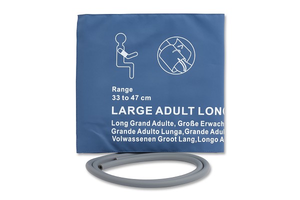 Reusable NIBP Cuff Adult Large Long Dual Tube Hose 33 - 47 cm - 2757