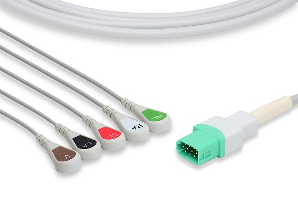 Mindray > Datascope Compatible Direct-Connect ECG Cable 5 Leads Snap - RM-ECG-1398