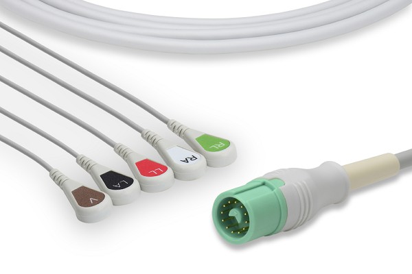 Mindray > Datascope Compatible Direct-Connect ECG Cable 5 Leads Snap - RM-ECG-1411